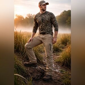 Drake Waterfowl Pants Mens 34x32 Tan Stretch Cargo Hunting Outdoors NWOT